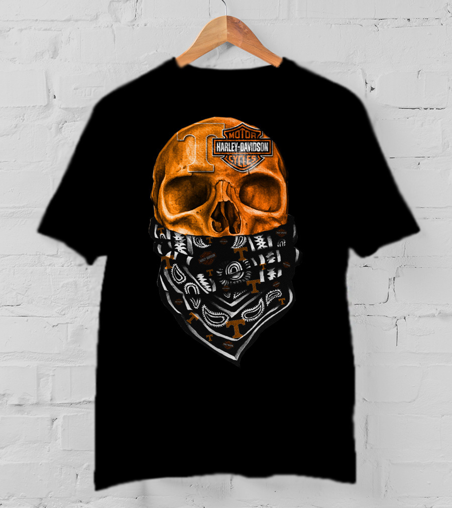 Tennessee Harley Davidson Skull Bandana T-Shirt