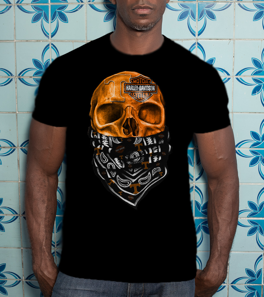 Tennessee Harley Davidson Skull Bandana T-Shirt