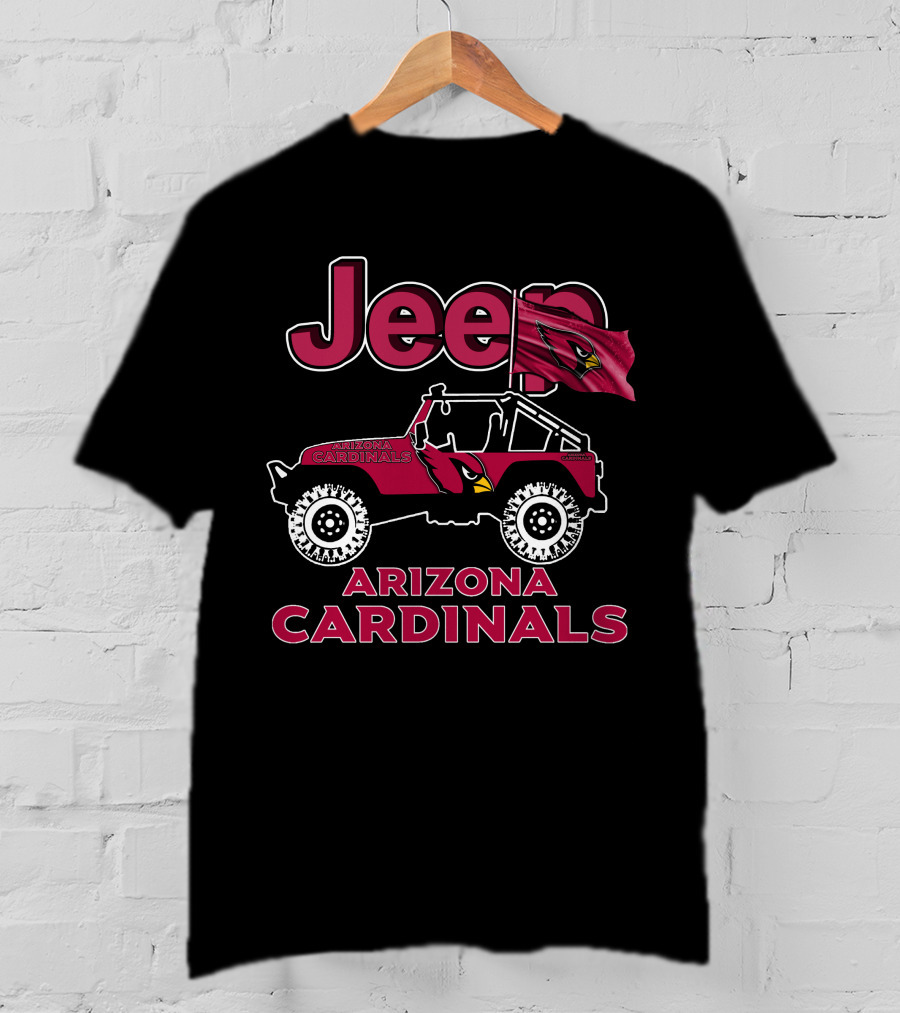 Jeep Arizona Cardinals NFL Team Vehicle T-Shirt