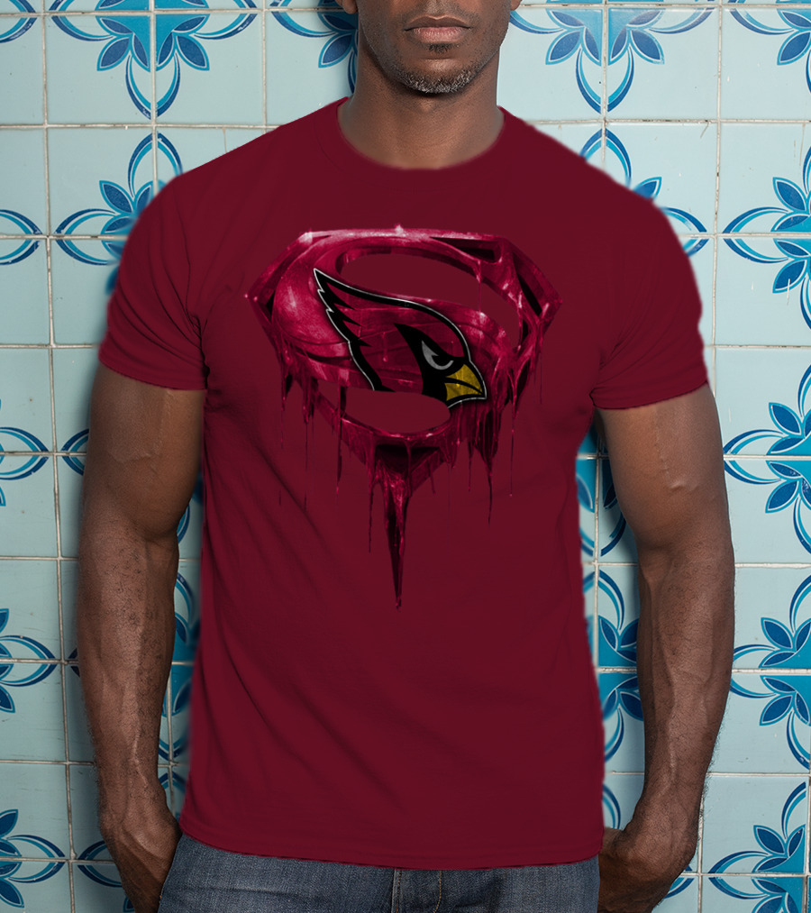 Arizona Cardinals Dripping Superman T-Shirt