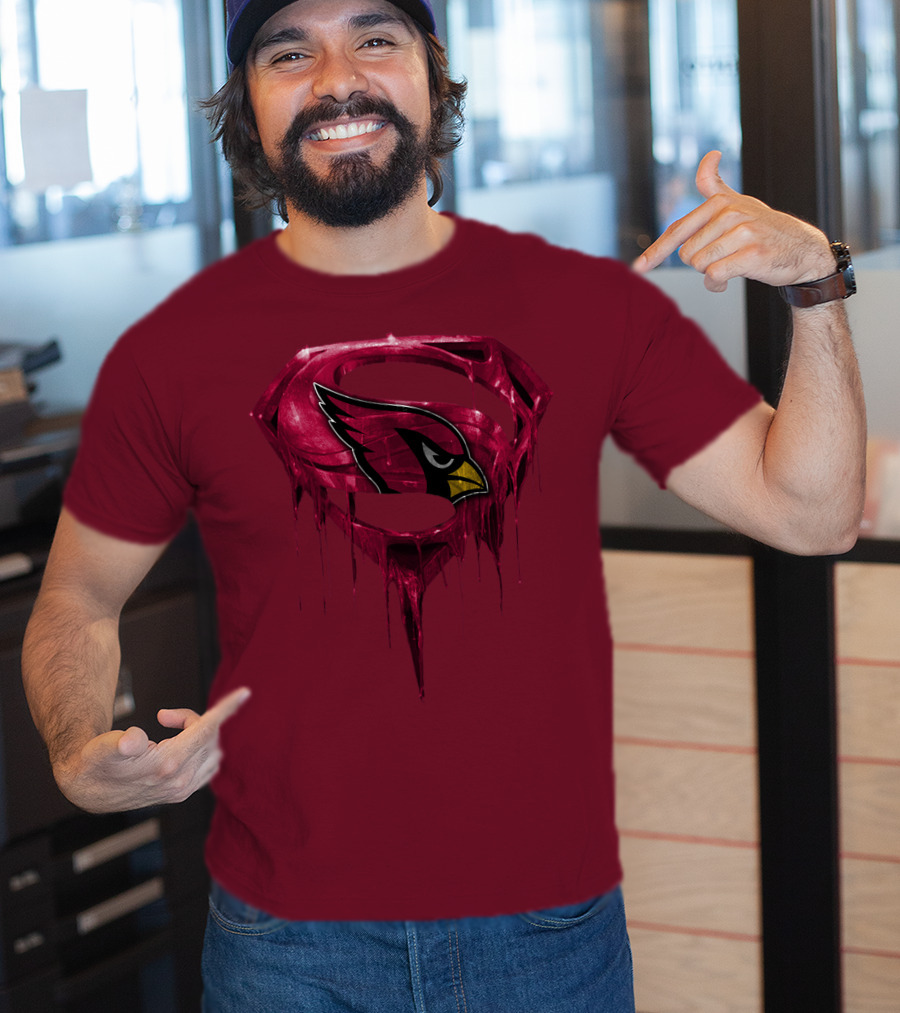 Arizona Cardinals Dripping Superman T-Shirt