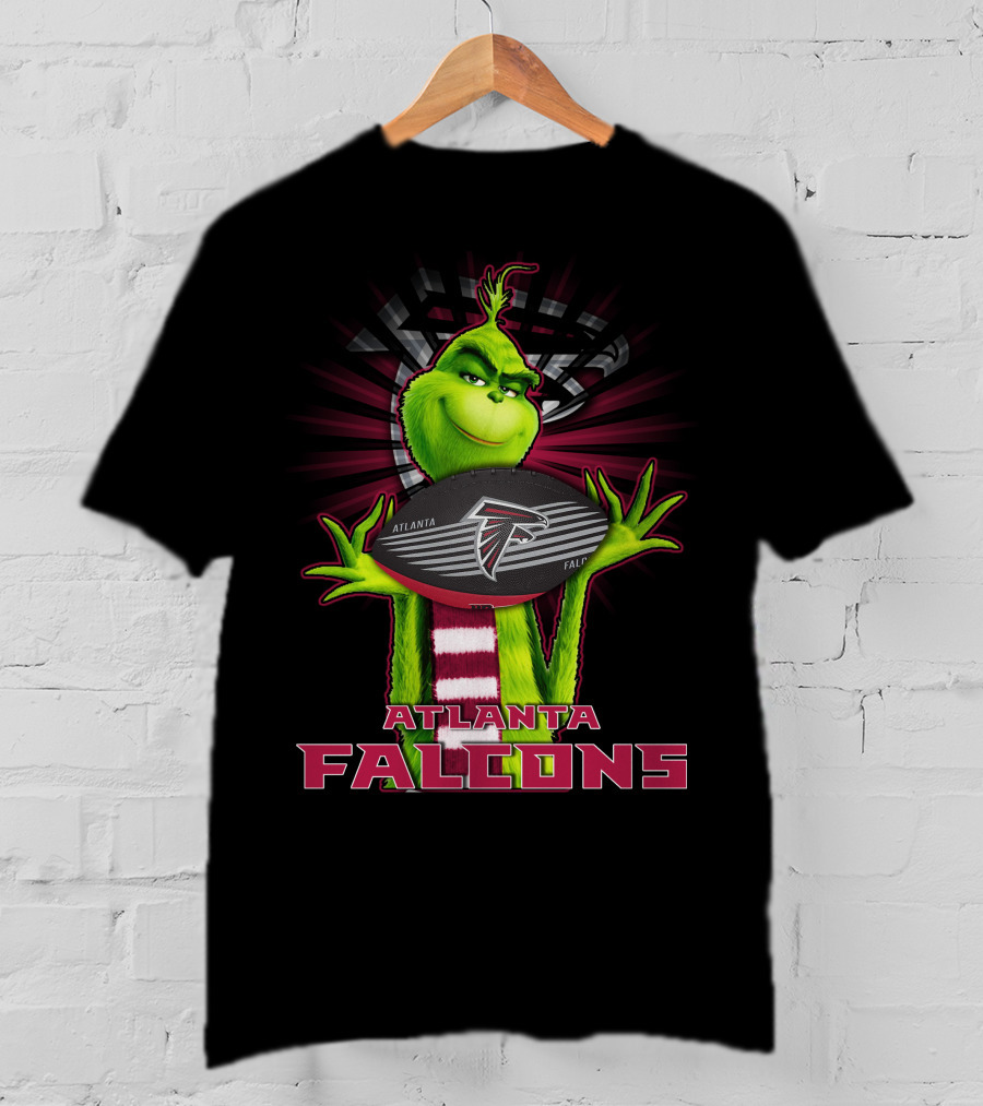 Grinch Holding Atlanta Falcons Football T-Shirt