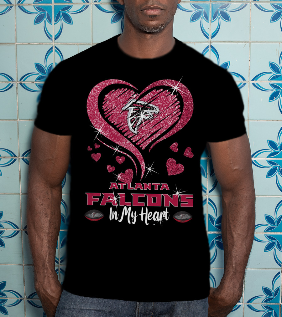 Atlanta Falcons Sparkling Heart In My Heart T-Shirt