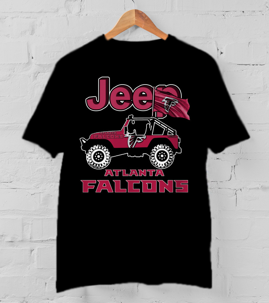 Jeep Atlanta Falcons Off-Road Adventure Fan Gear T-Shirt