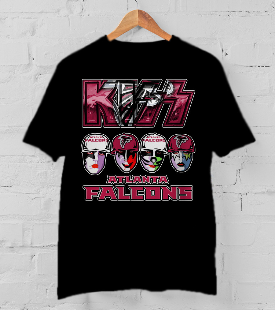 Kiss Band Atlanta Falcons Face Paint NFL Collaboration T-Shirt