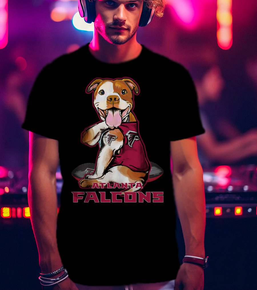 Pittbull Atlanta Falcons Dog T-Shirt
