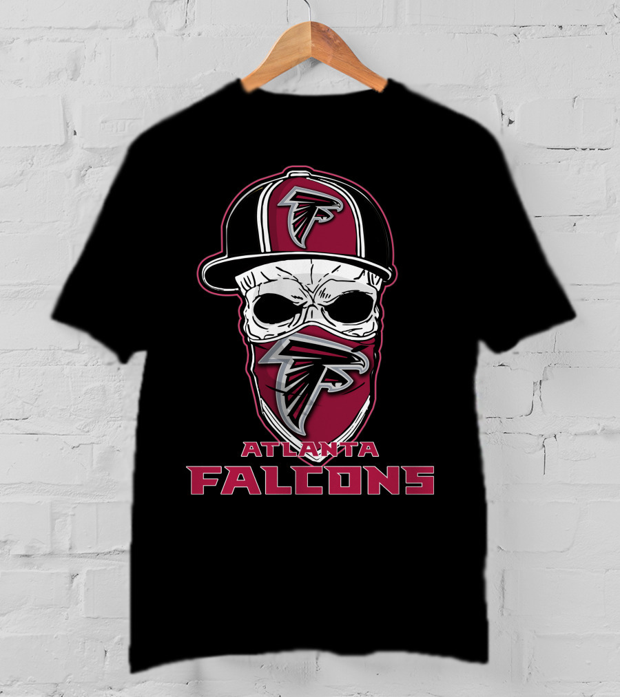 Atlanta Falcons Skull With Cap T-Shirt
