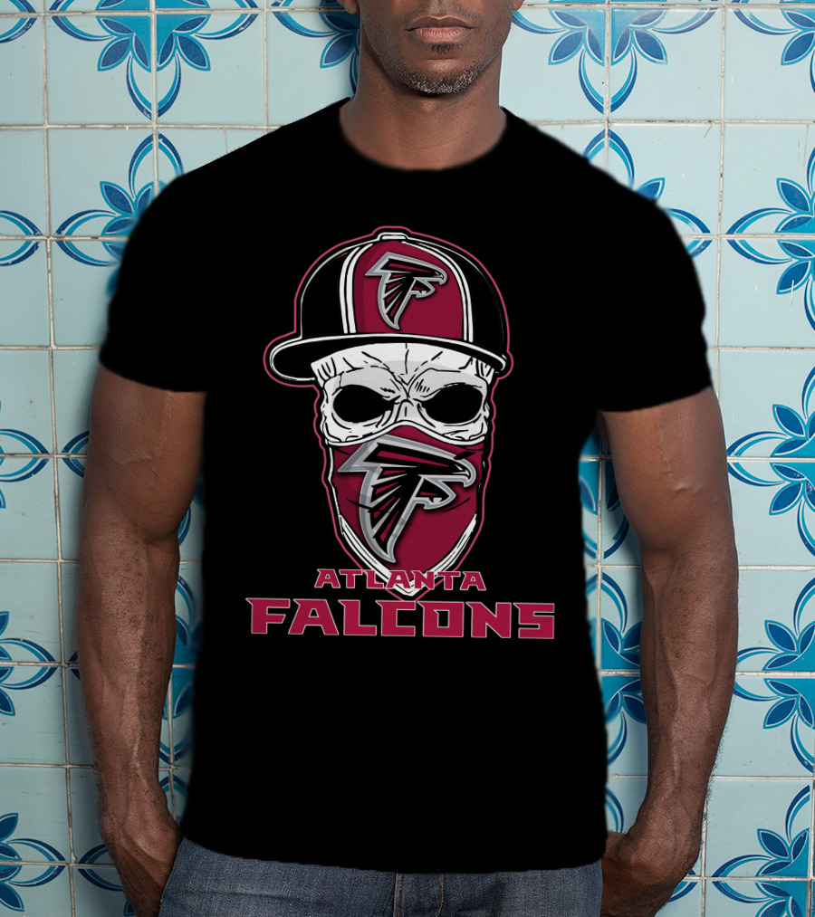 Atlanta Falcons Skull With Cap T-Shirt