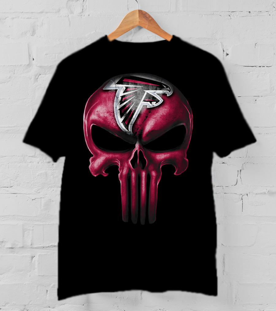 Skull Atlanta Falcons Logo Nfl T-Shirt
