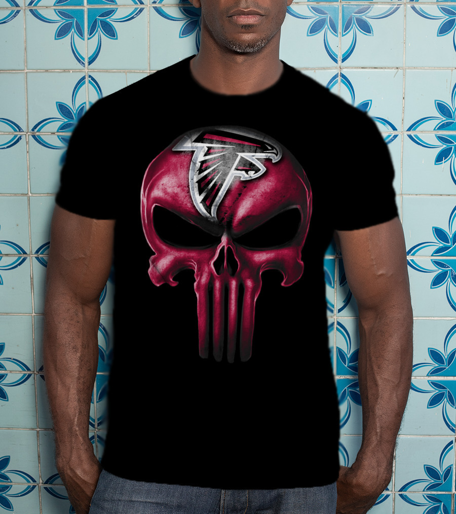 Skull Atlanta Falcons Logo Nfl T-Shirt