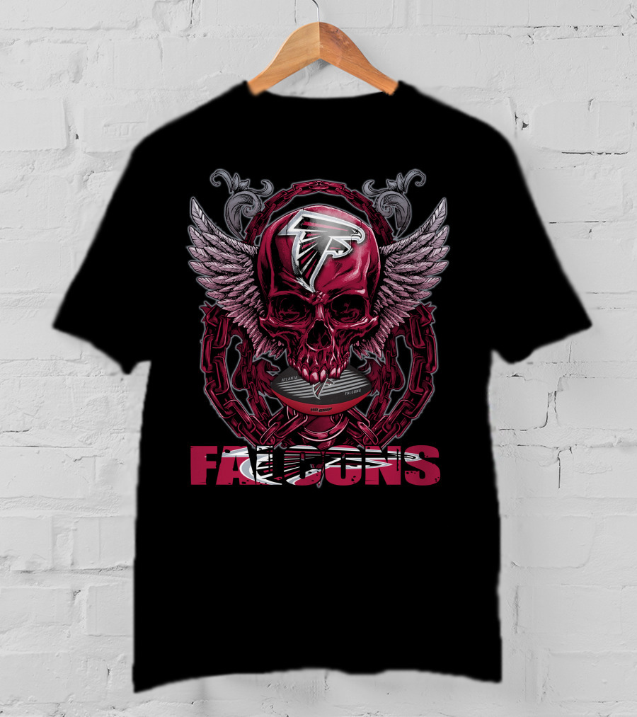 Skullfb Falcons Winged Skull T-Shirt