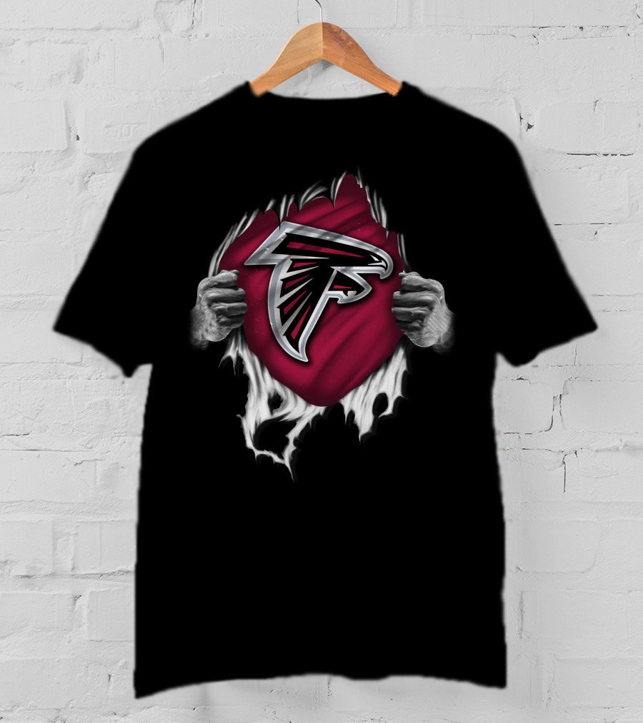 Atlanta Falcons Ripped Logo Reveal T-Shirt