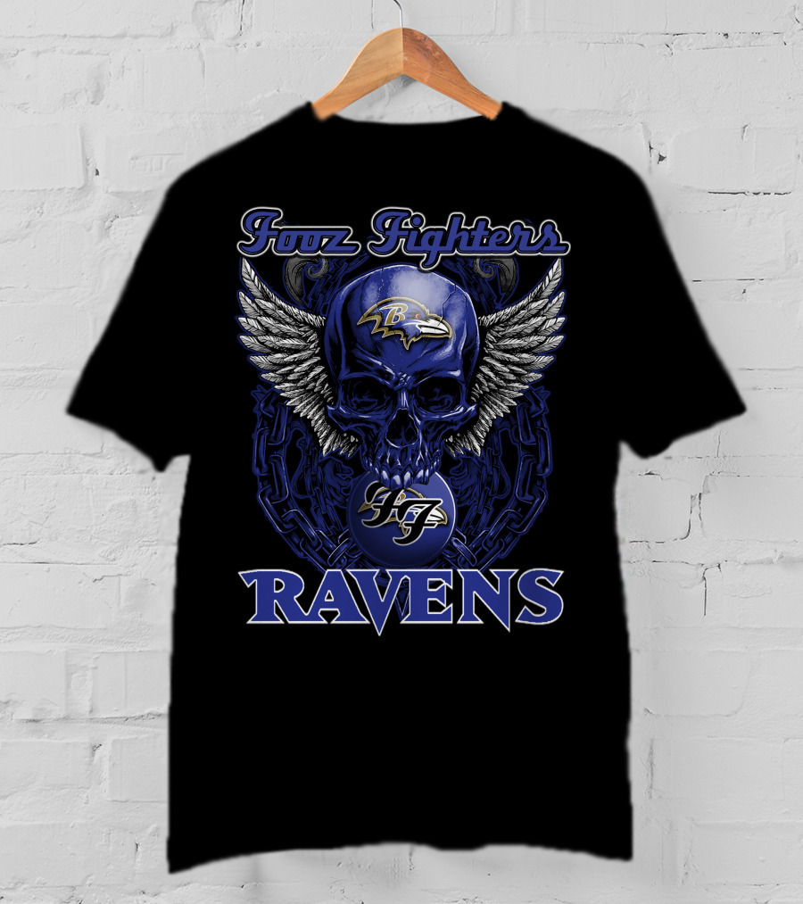 Foo Fighters Baltimore Ravens Ravens T-Shirt