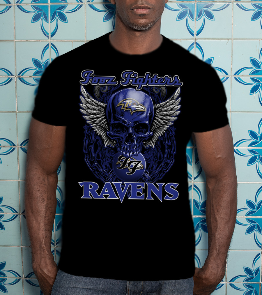 Foo Fighters Baltimore Ravens Ravens T-Shirt