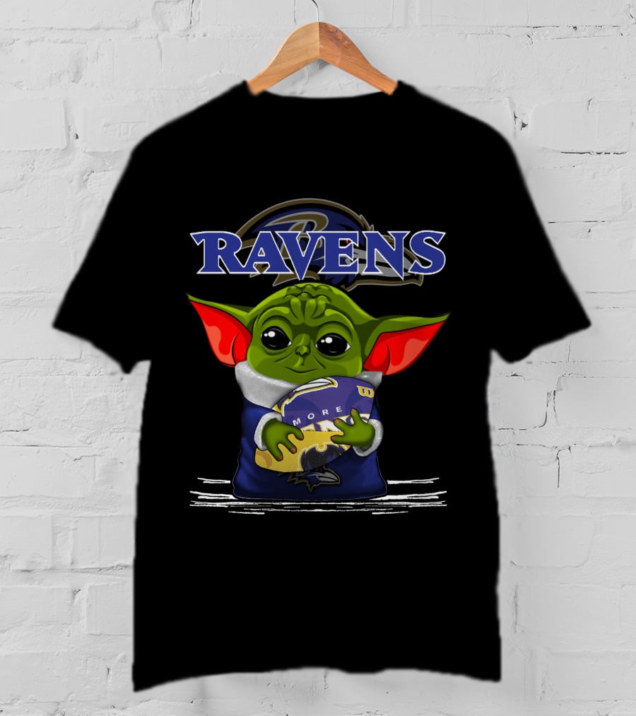 Ravens Yoda Baltimore Football Team Fan T-Shirt