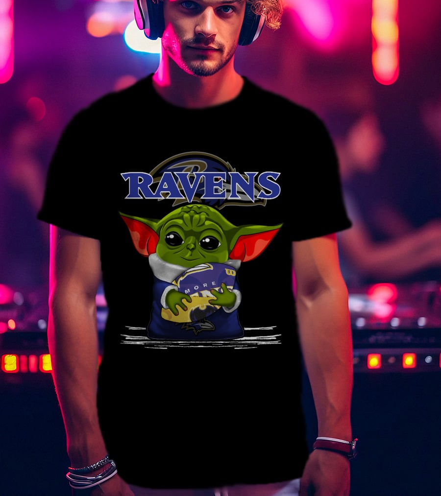 Ravens Yoda Baltimore Football Team Fan T-Shirt