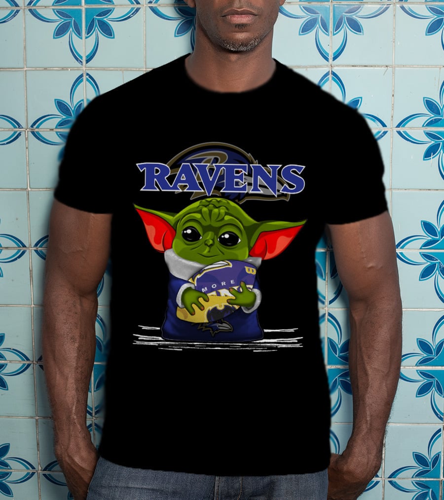 Ravens Yoda Baltimore Football Team Fan T-Shirt