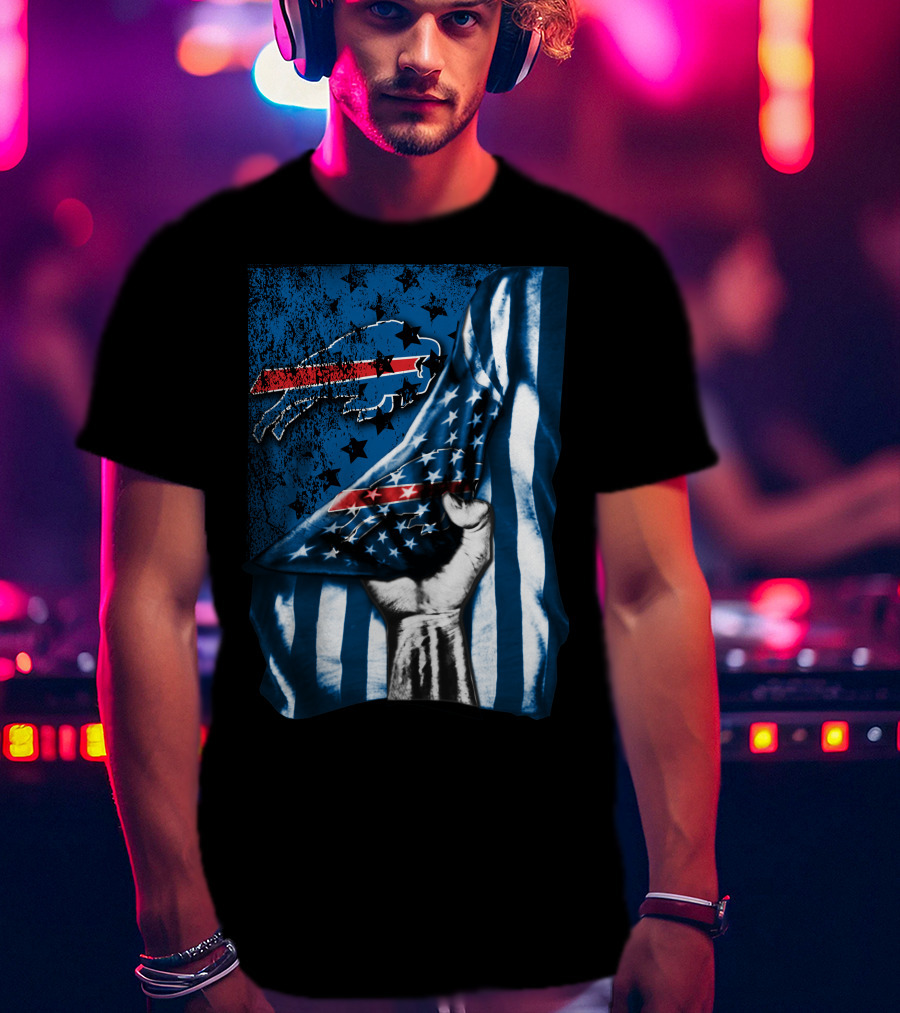 Patriotic Buffalo Bills Flag T-Shirt