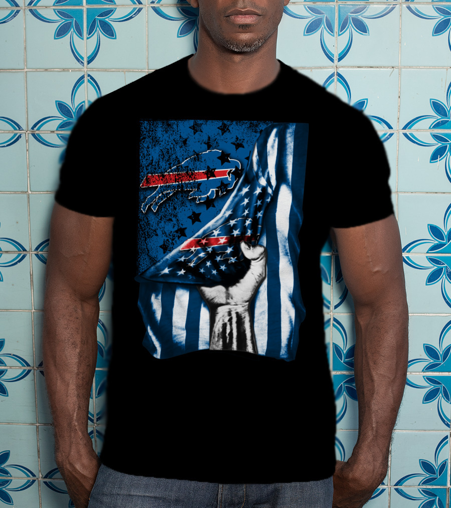 Patriotic Buffalo Bills Flag T-Shirt