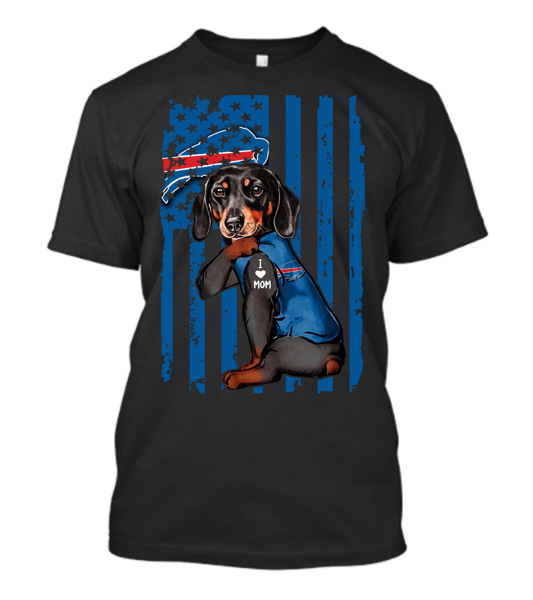 Buffalo Bills Dachshund I Love Mom T-Shirt