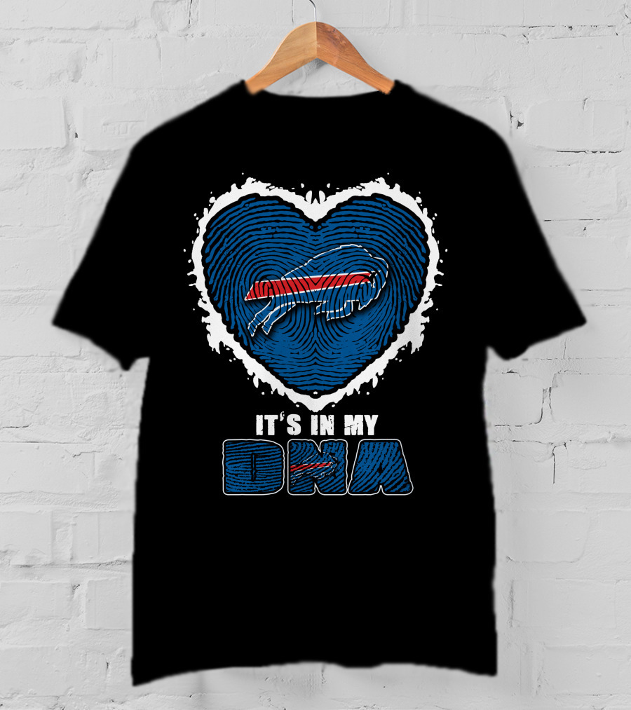 Buffalo Bills It's In My DNA Heart Fingerprint T-Shirt