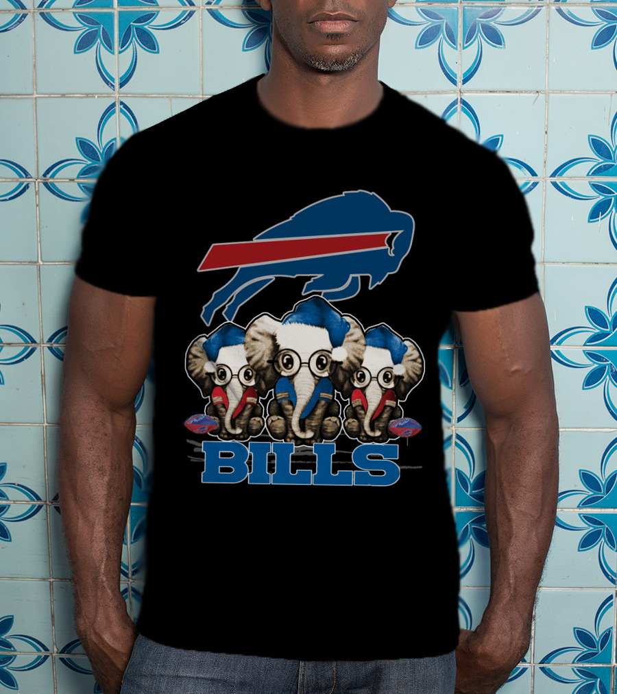 Elephan Xmas Buffalo Bills NFL Holiday Fan T-Shirt