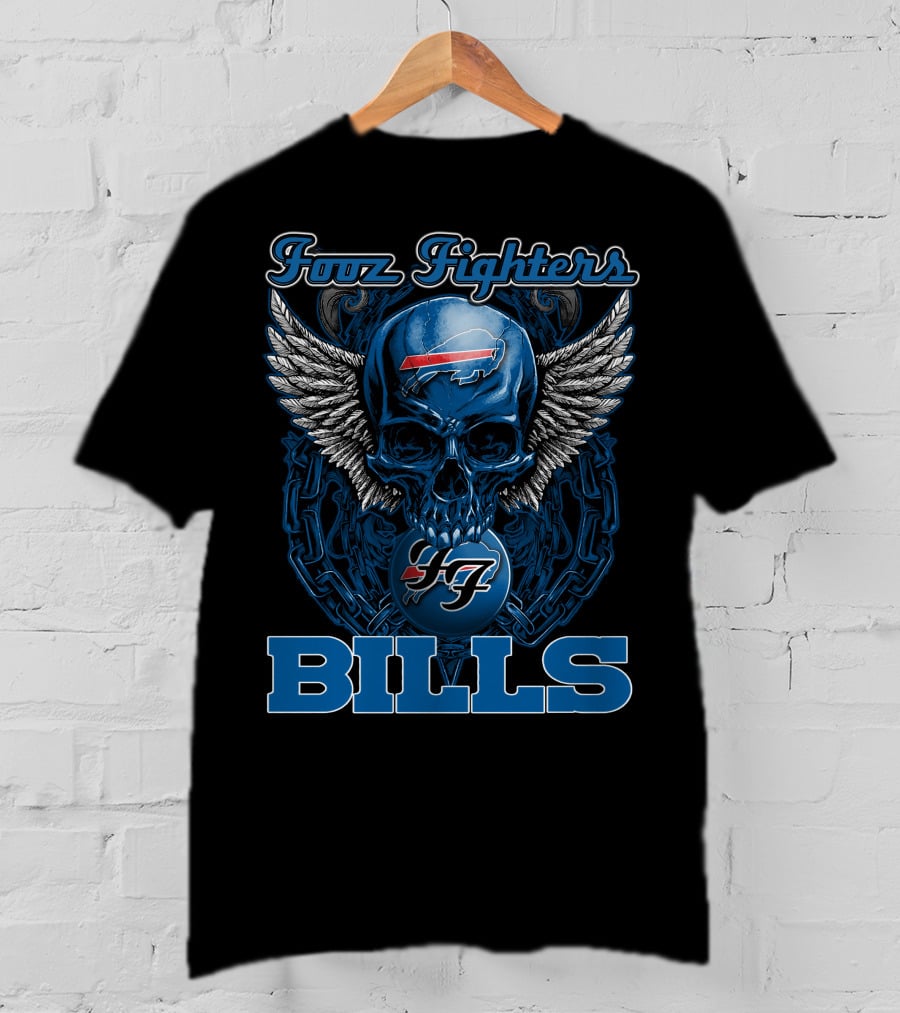 Foo Fighters Buffalo Bills Skull Wings 47 T-Shirt