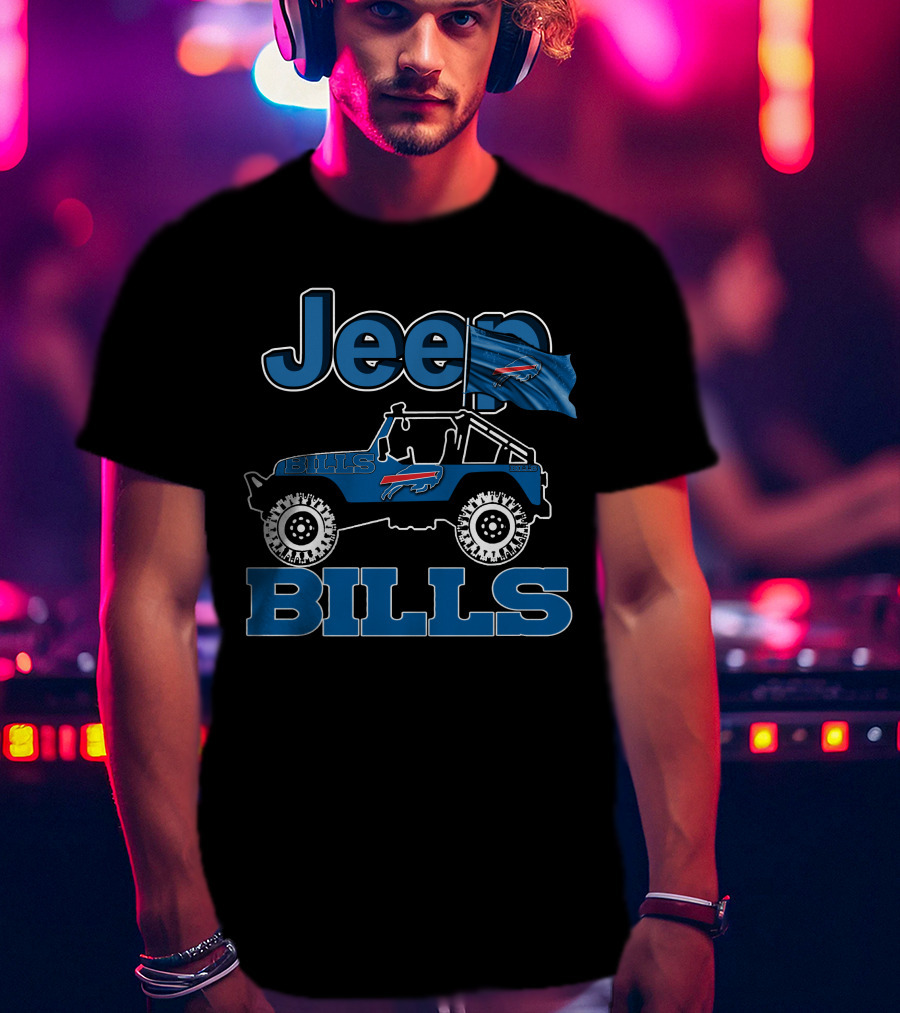 Jeep Buffalo Bills Football Vehicle Flag T-Shirt