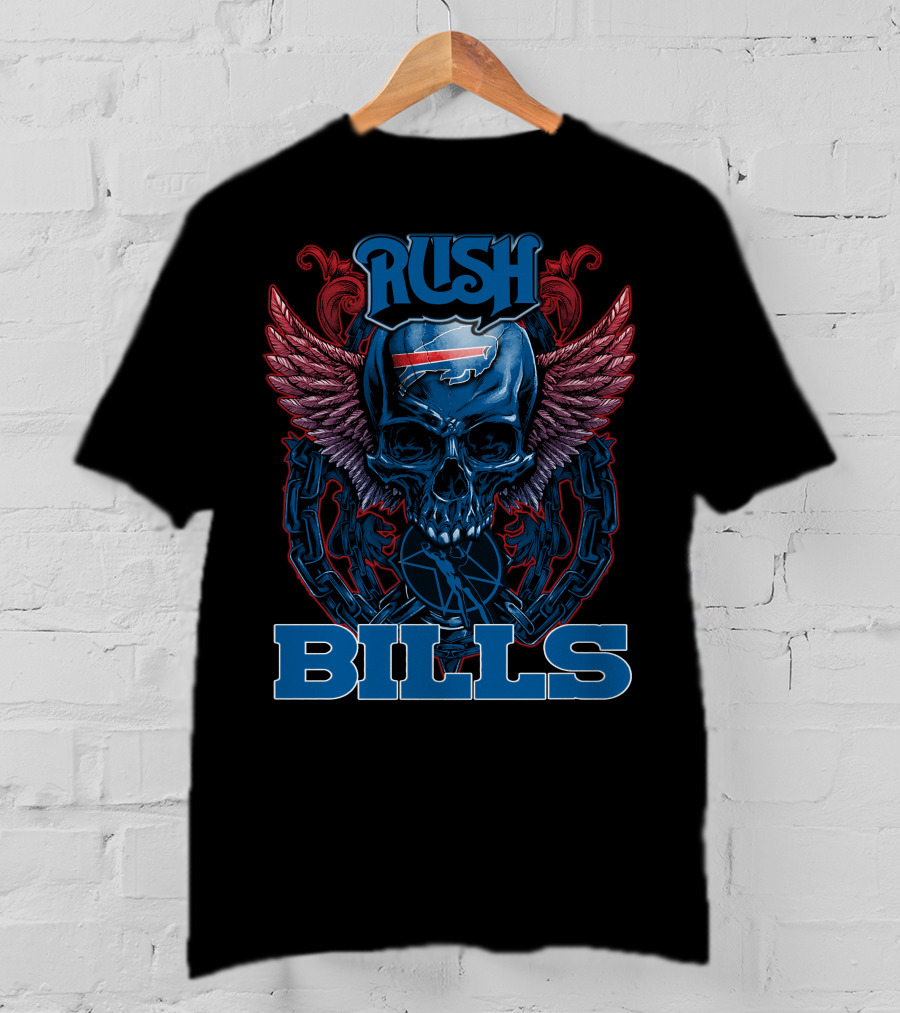 Rush Buffalo Bills Skull Wings T-Shirt