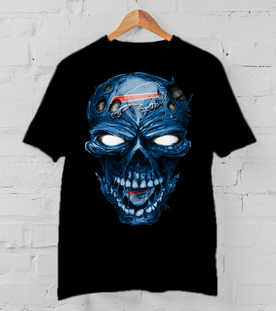 Skull With Buffalo Bills T-Shirt