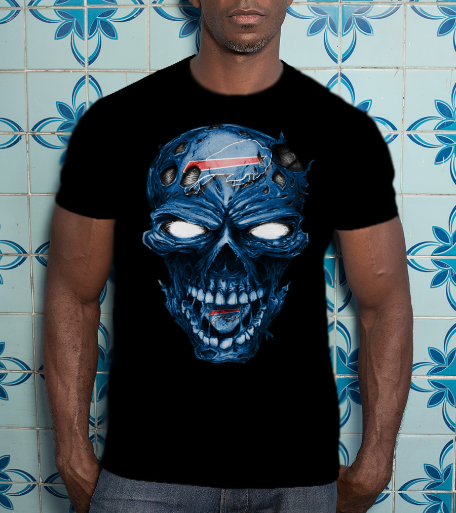 Skull With Buffalo Bills T-Shirt