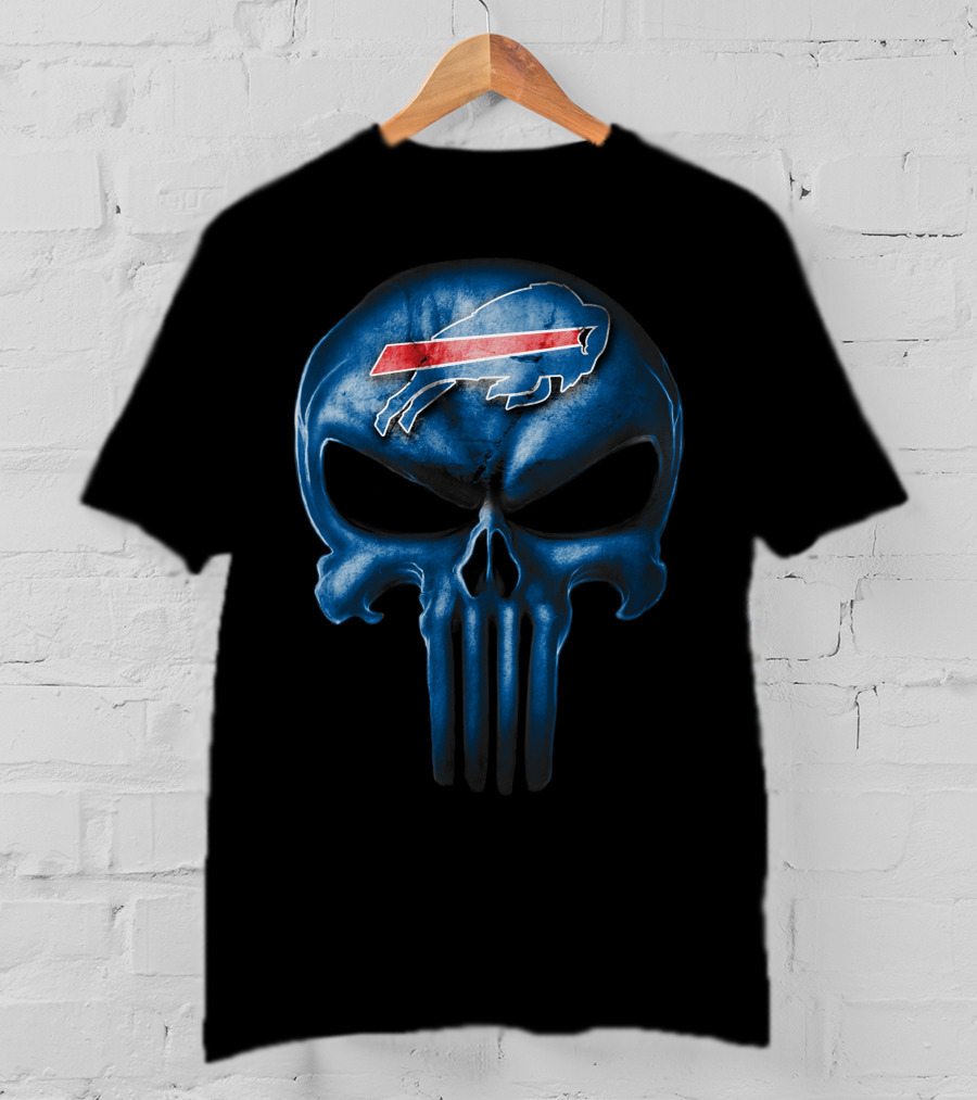 Buffalo Bills Skull Logo Fusion T-Shirt