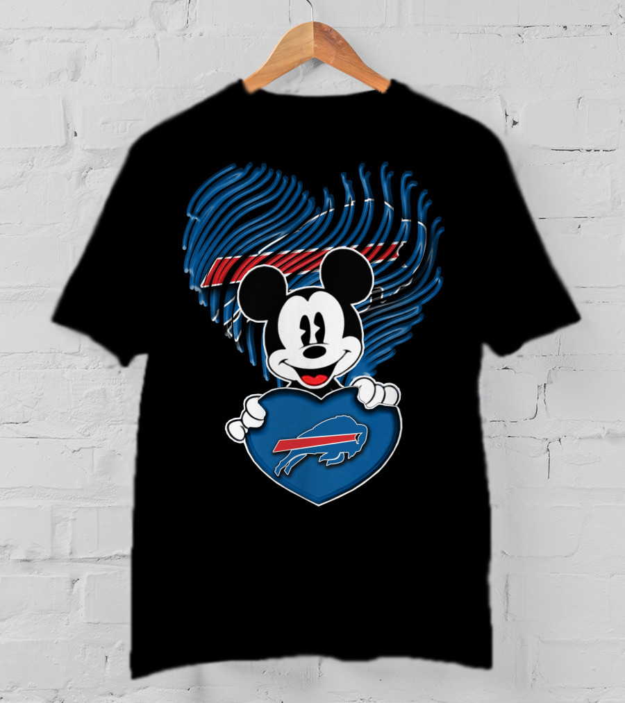 Mick Buffalo Bills Heart NFL Fan T-Shirt
