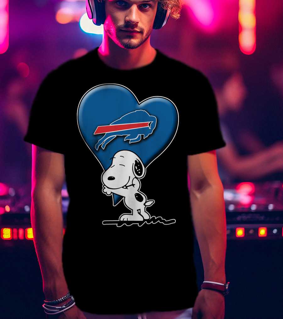 Snoopy Heart Hug Buffalo Bills T-Shirt