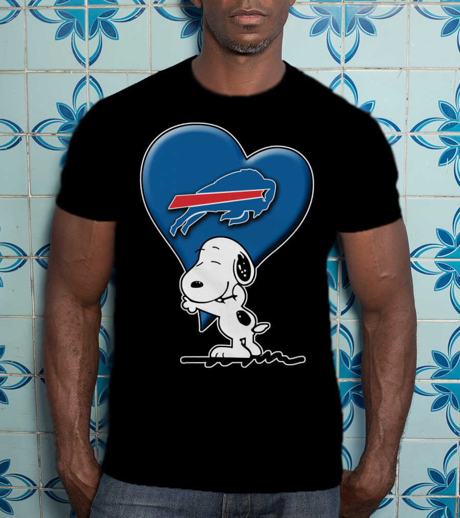 Snoopy Heart Hug Buffalo Bills T-Shirt