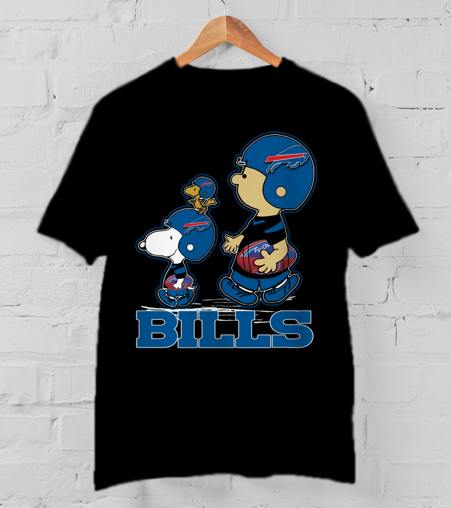 Bills Snpfootball Buffalo Peanuts Characters T-Shirt
