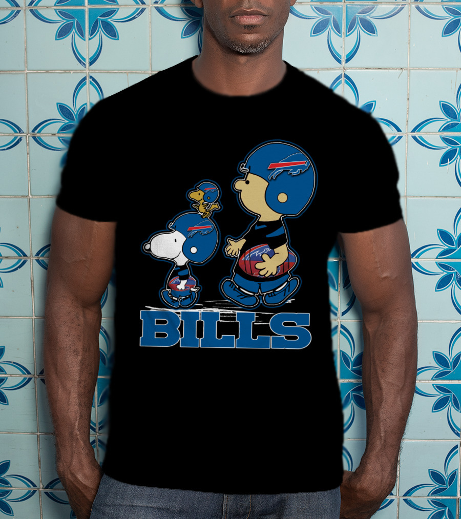 Bills Snpfootball Buffalo Peanuts Characters T-Shirt