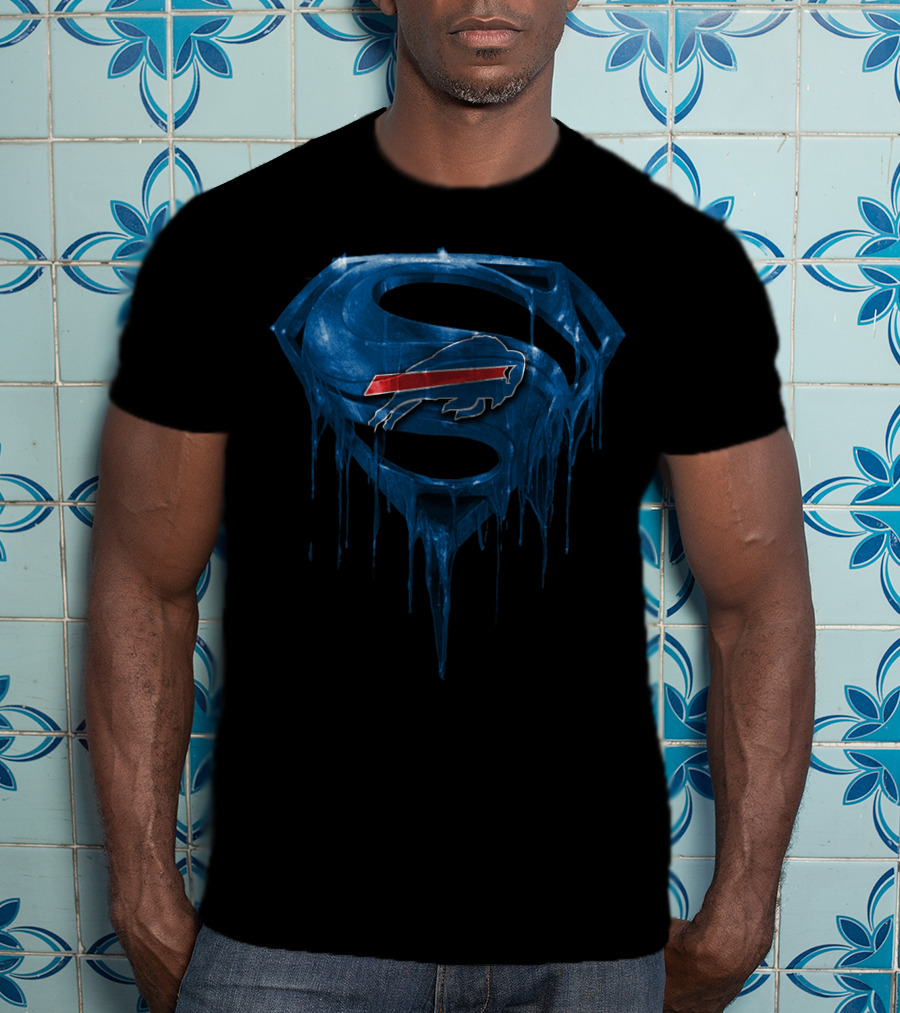 Buffalo Bills Superman Dripping T-Shirt