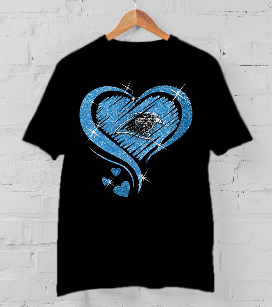 Heart Diamond Carolina Panthers Fan Passion T-Shirt
