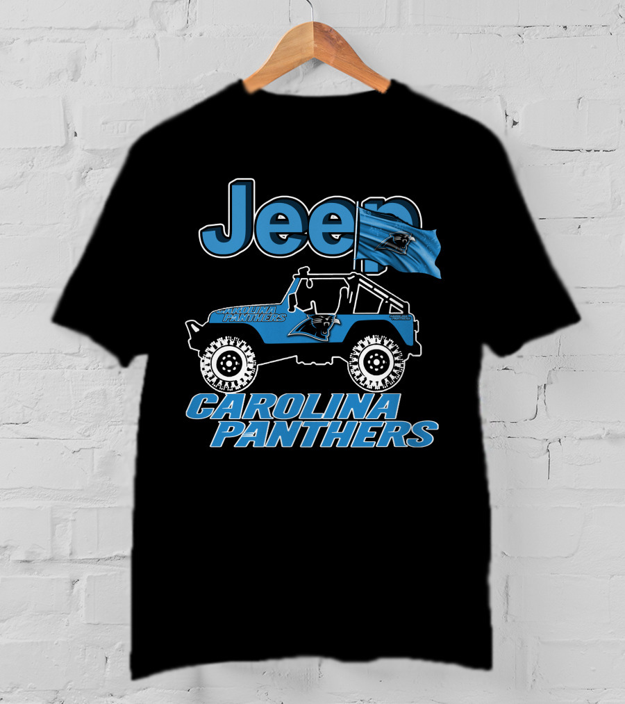 Jeep Carolina Panthers Off-Road Adventure Fan Gear T-Shirt