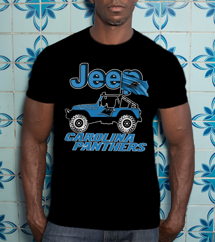 Jeep Carolina Panthers Off-Road Adventure Fan Gear T-Shirt