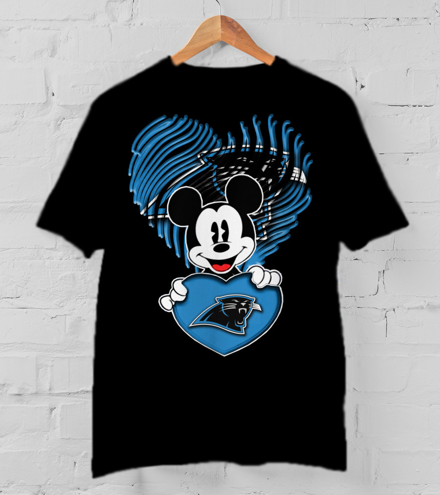 Mick Holding Carolina Panthers Heart T-Shirt