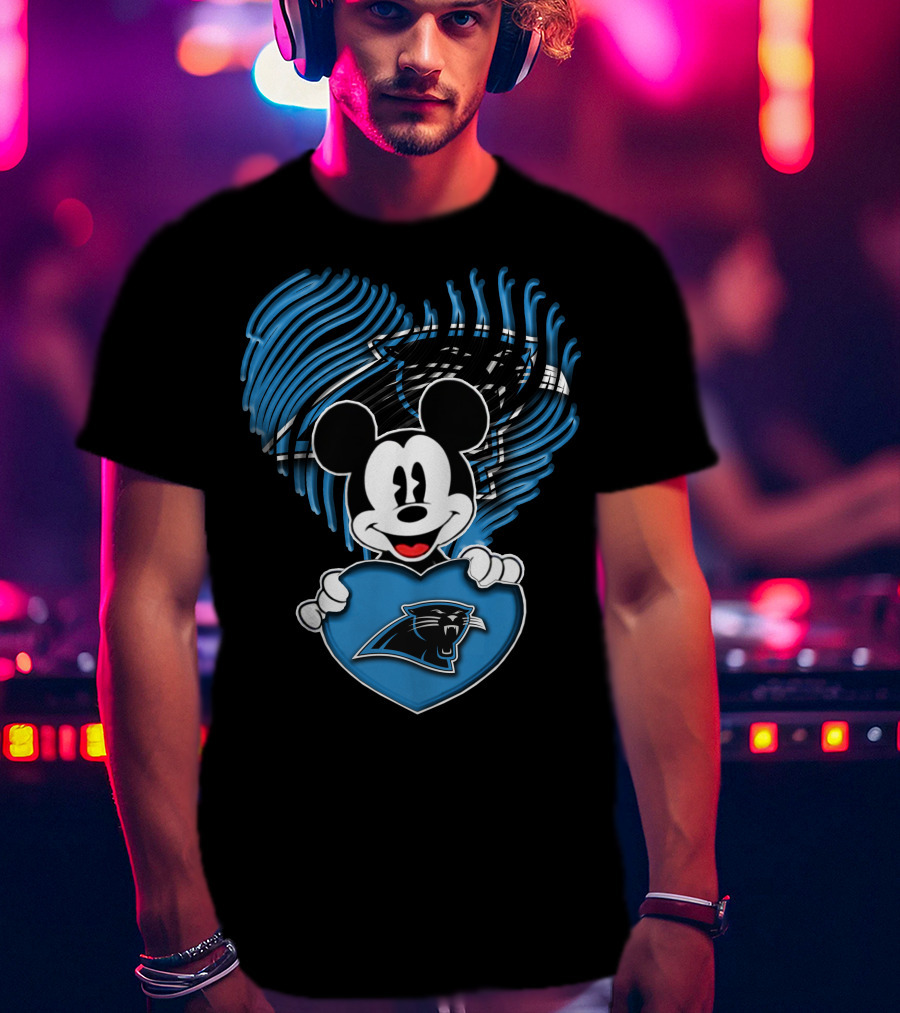 Mick Holding Carolina Panthers Heart T-Shirt