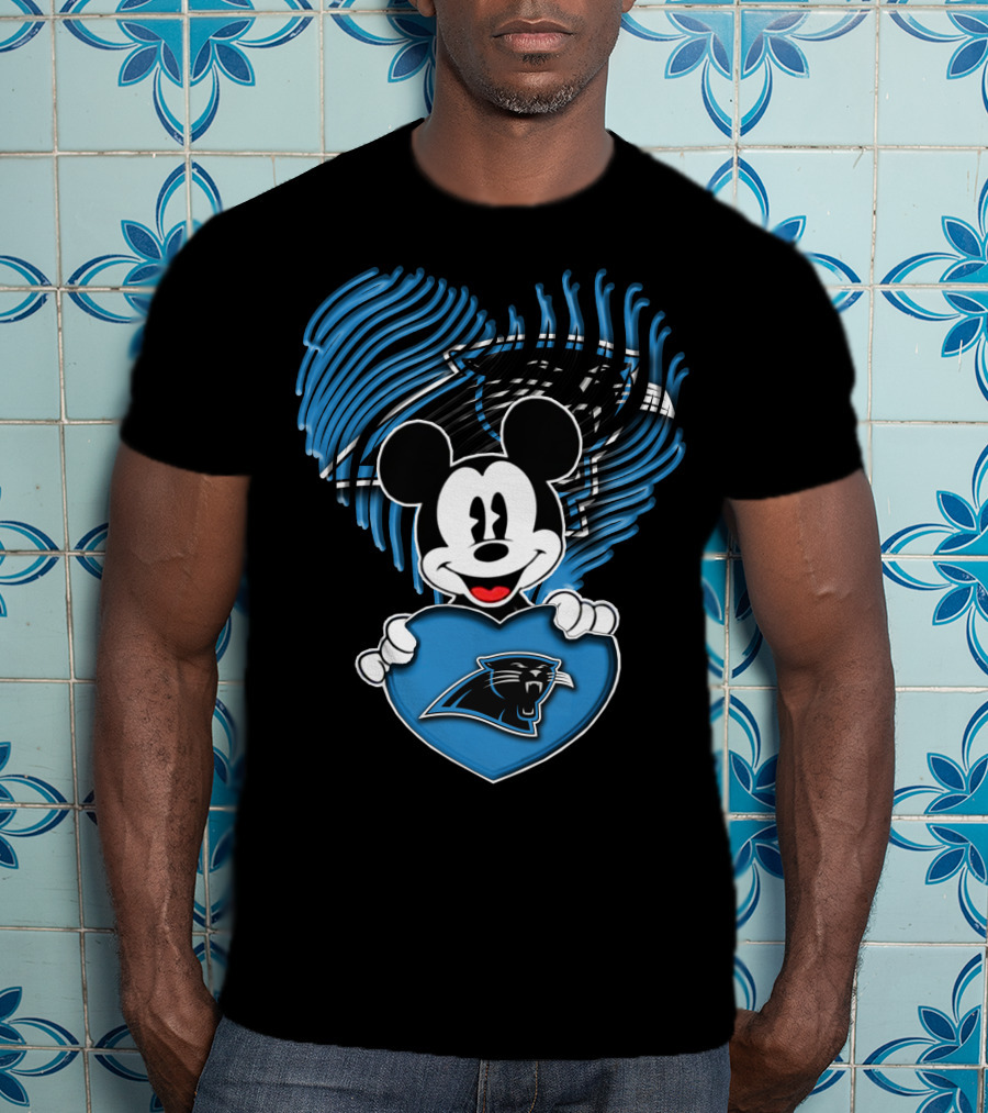 Mick Holding Carolina Panthers Heart T-Shirt