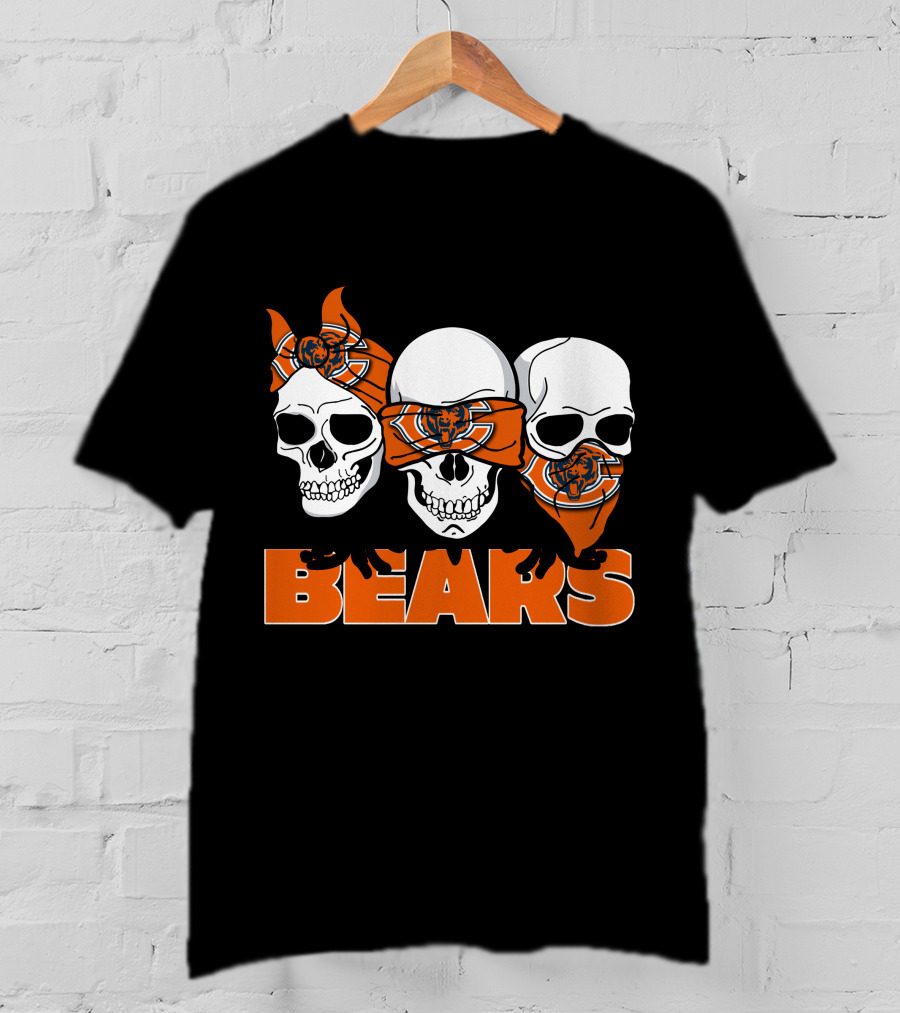 3 Skull BEARS Bandana Trio T-Shirt