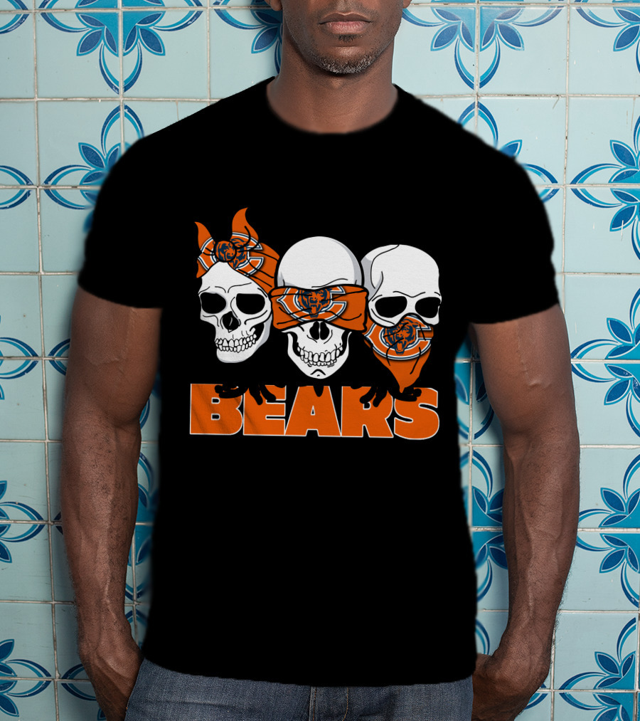 3 Skull BEARS Bandana Trio T-Shirt
