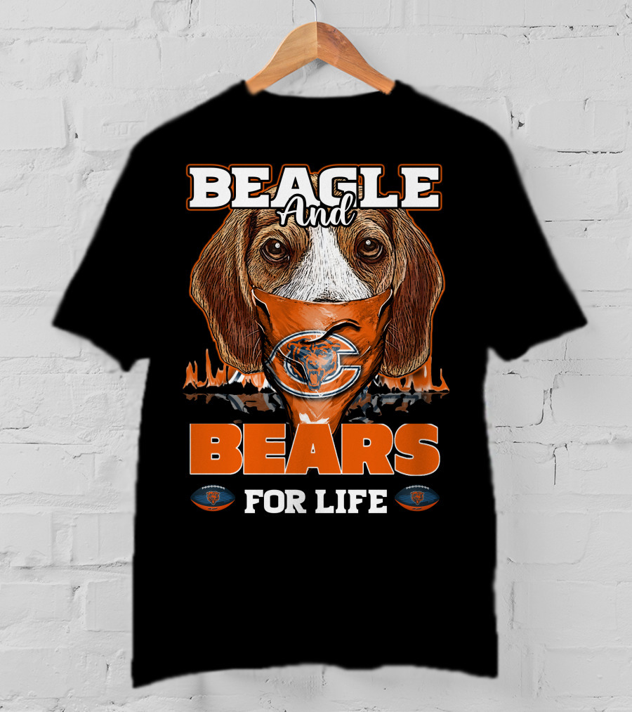 Beagle And Chicago Bears For Life T-Shirt