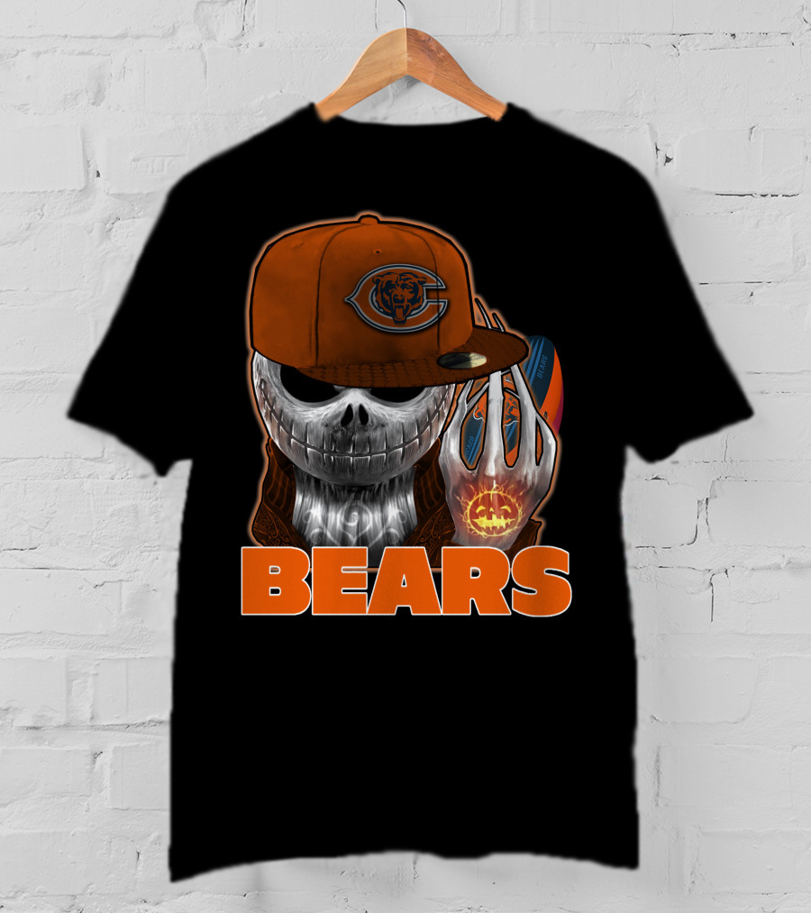 Jackskull Chicago Bears Halloween Fan Gear T-Shirt