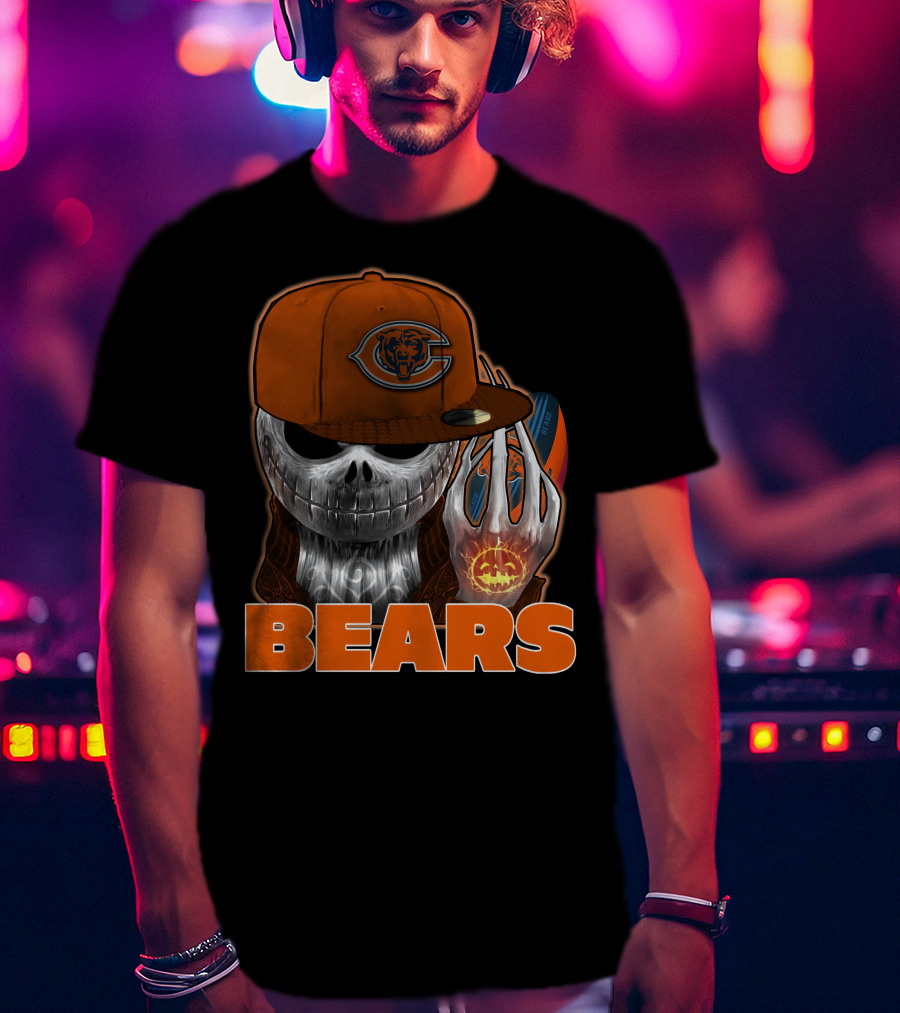 Jackskull Chicago Bears Halloween Fan Gear T-Shirt