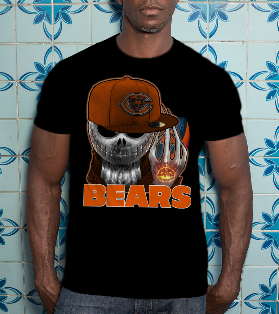 Jackskull Chicago Bears Halloween Fan Gear T-Shirt